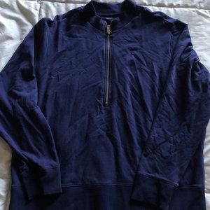 Universal Standard Half Zip Funnel Neck Pullover Navy Size 18-20